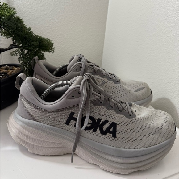Hoka Other - Hoka bondi 8 Light Gray Athletic Shoes